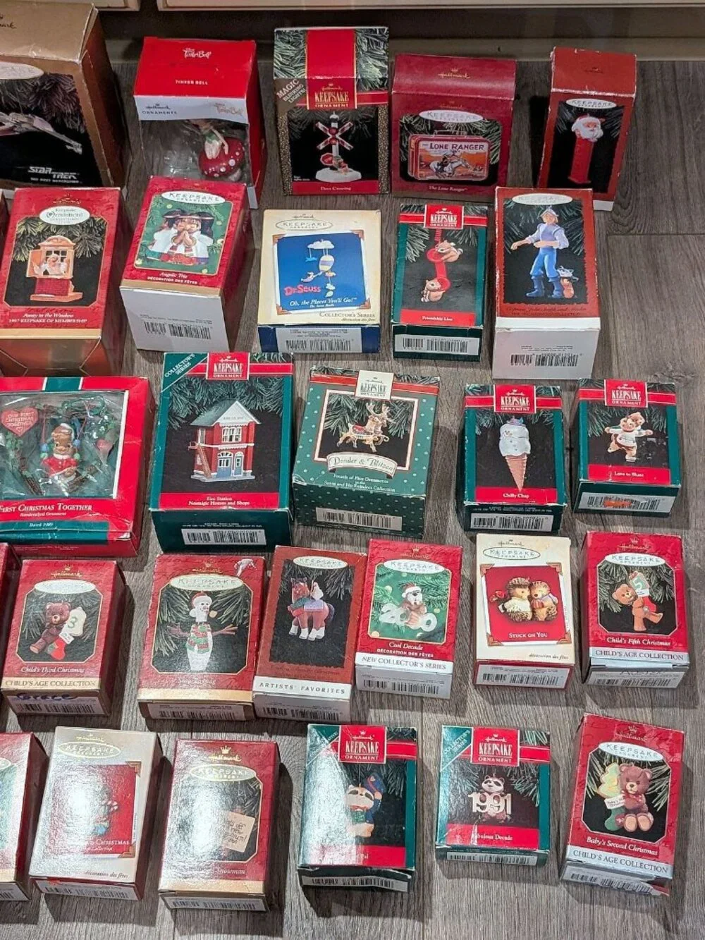 HUGE Lot of 52 Hallmark Keepsake Christmas Tree Ornaments